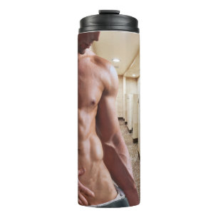 Termo Torso de hombre musculoso sin camiseta de Slippery