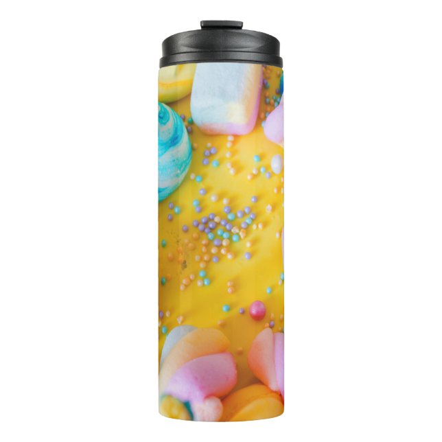 Termo Torta dulce malva lollipop azul brillante (Anverso)