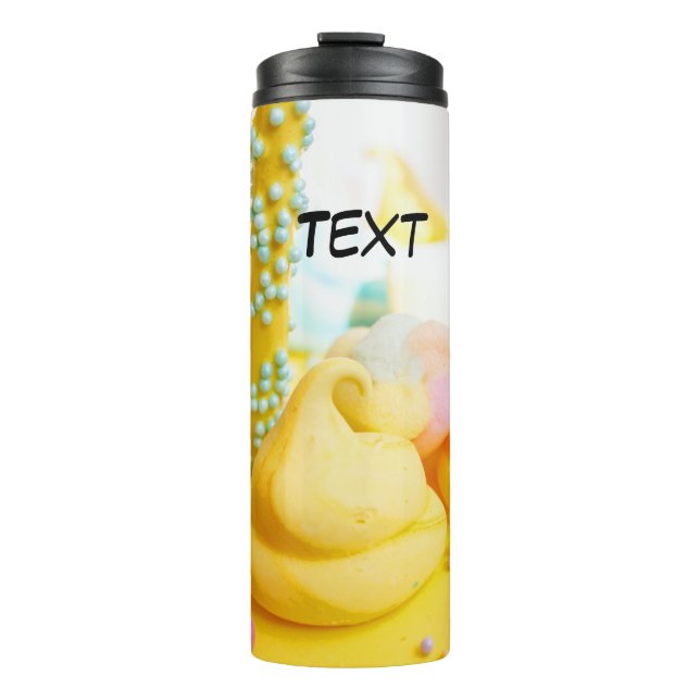 Termo Torta dulce malva lollipop azul brillante (Anverso)