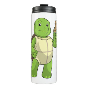 Termo Tortuga Al Ajedrez Con Pieza De Ajedrez