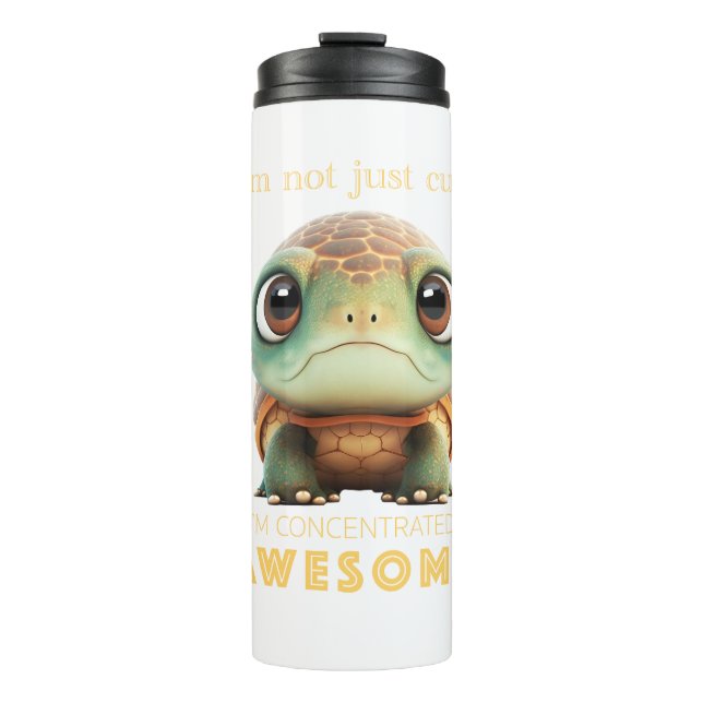 Termo Tortuga concentrada asombrosamente dulce Adorable  (Anverso)