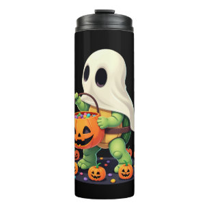 Termo Tortuga fantasma de Halloween linda con dulces (2)