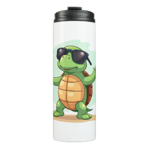 Termo Tortuga Marina Dabbing Amante De Los Animales Salv