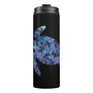 Termo Tortuga marina Mandala arte mágico de color ligero