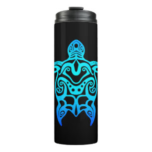 Termo Tortuga oceánica azul tribal hawaiana