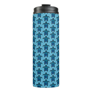Termo Tortugas tribales azules del océano