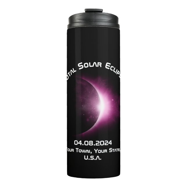 Termo TOTAL personalizado de viaje de ECLIPSE SOLAR 2024 (Anverso)