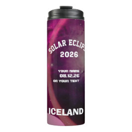 Termo Total solar eclipse August 2026 text personalized