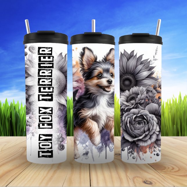Termo Toy Fox Terrier Floral Fun (Subido por el creador)