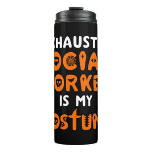 Termo Trabajador social Halloween Shirny Funny Social Wo