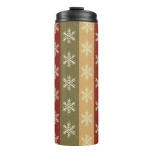 Termo tradicional copo de nieve de Navidad de colores ra