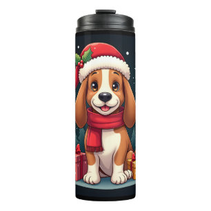 Termo Trajes de Navidad para Perro Basset Hound Gorro de