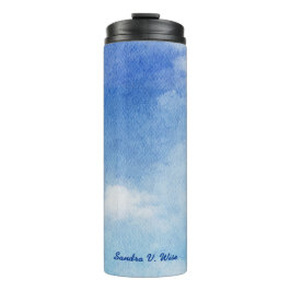 Termo Tranquilo Personalizado Sky Dreams Watercolor Azul