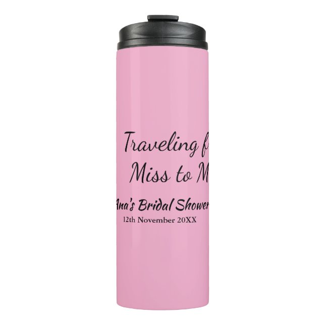 Termo Travel ducha de soltera añadir nombre fecha señori (Anverso)