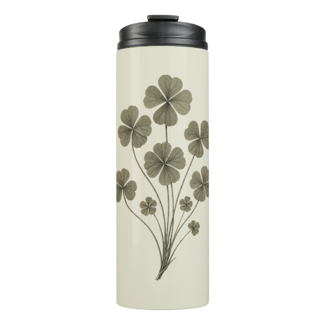 Termo Trébol verde vintage (Anverso)