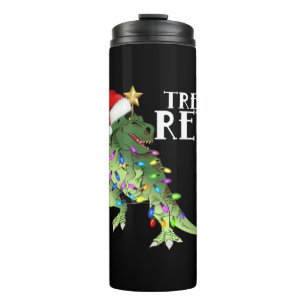TERMO TREE REX SANTA HAT NAVIDADES DE DINOSAUR LUZ T-SHI