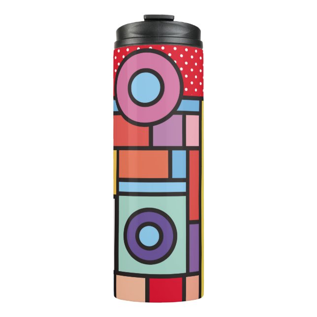 Termo Trendy geometric elements memphis design. Retro st (Anverso)