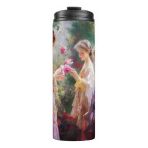 Tres chicas jugando en el jardín