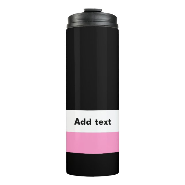Termo Très Moda Negro, Rosa y Blanco (Anverso)