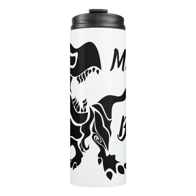 Termo Trex negro el jefe Dino (Anverso)