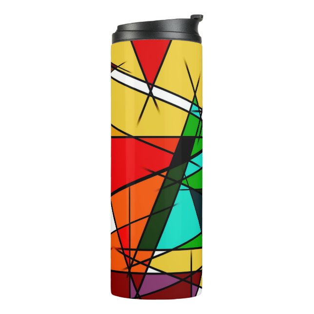 Termo Triángulo moderno geométrico colorido  (Rotado hacia la izquierda)