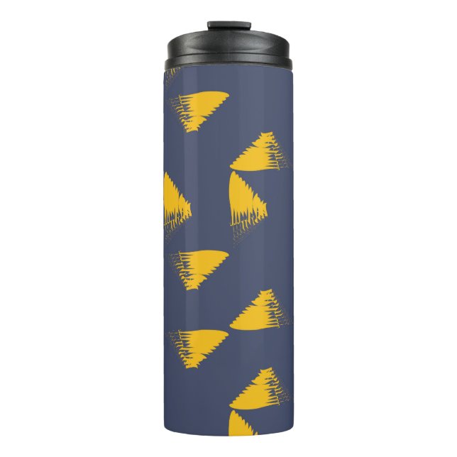 Termo Triángulos amarillos, geniales, únicos, de moda (Anverso)