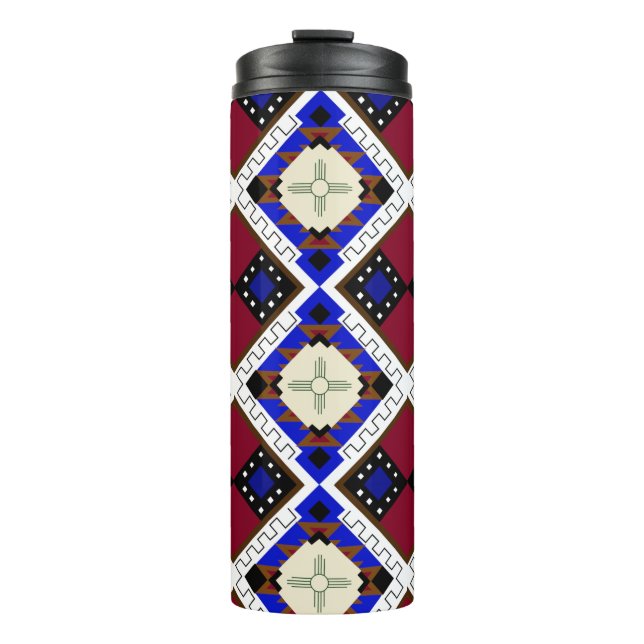 Termo Tribal, felicidad, nativo americano Zia (Anverso)