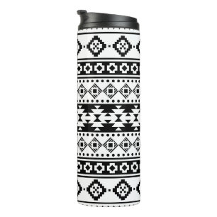 Termo Tribal geométrica en blanco y negro