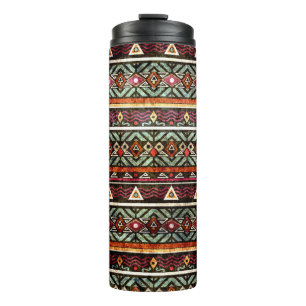 Termo Tribal Grunge: Patrón Ethno Retro