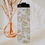 Termo Tribu de novias de playa tropical | Monograma de s<br><div class="desc">Gracias a tus mejores chicas por estar de pie a tu lado con estos tumblers únicos. ¡El regalo perfecto para tu fiesta de fin de semana! Nuestros tubos acuáticos de moda son la forma perfecta para que su equipo reciba toda la atención por donde usted y sus gales vayan. Chicas...</div>