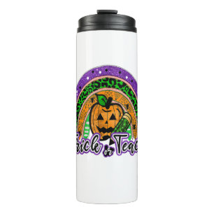 Termo Trick O Teach Funny Rainbow Pumpkin Teacher Hallo