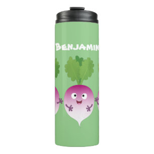 Termo Trío de verduras de nabo lindo personalizado