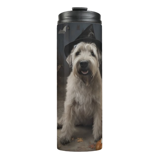 Termo Triste miedo por las calabazas de Wheaten Terrier  (Anverso)