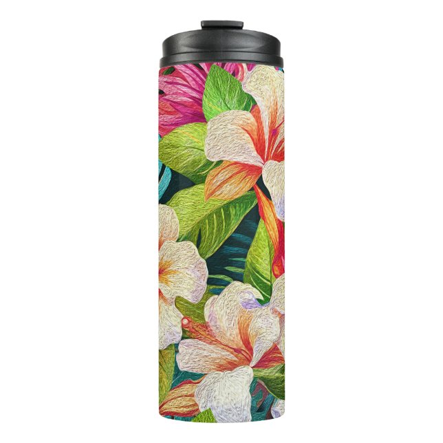 Termo Tropical Floral Oil Painting Style (Anverso)