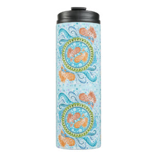 Termo Tropical Koi Mandala   Vibrante Ocean Zen Art