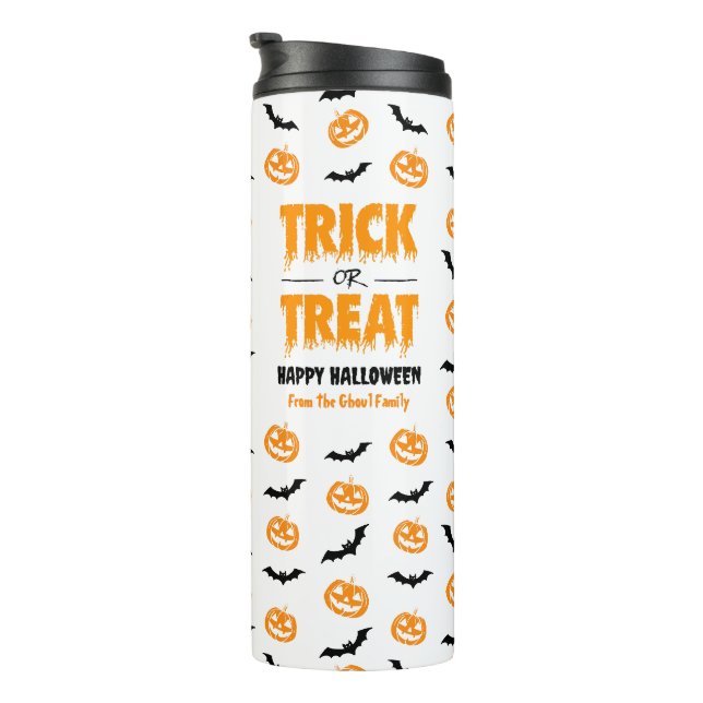 Termo Truco de la bata de calabaza o Personalizable de t (Rotado hacia la derecha)
