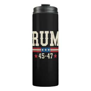 Termo Trump 45 47 Bandera Estadounidense USA Retro Vinta