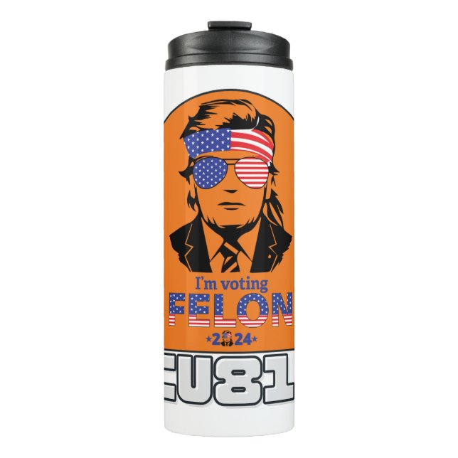Termo Trump Tumbler: "Voy a votar a FELON" (Anverso)