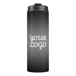 Termo Tu Logo & Moderno Simple Ombre | Gris Oscuro