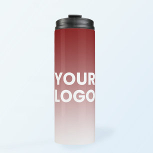 Termo Tu logotipo y gradiente de color de fondo editable
