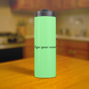 Termo Tu Nombre en Tumbler Verde Claro