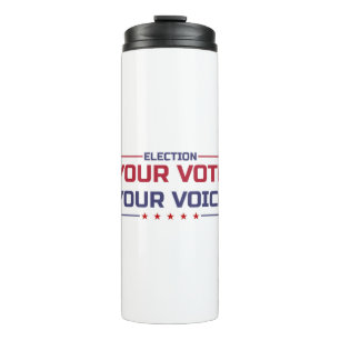 Termo Tu voto tu voz fuente coloreada