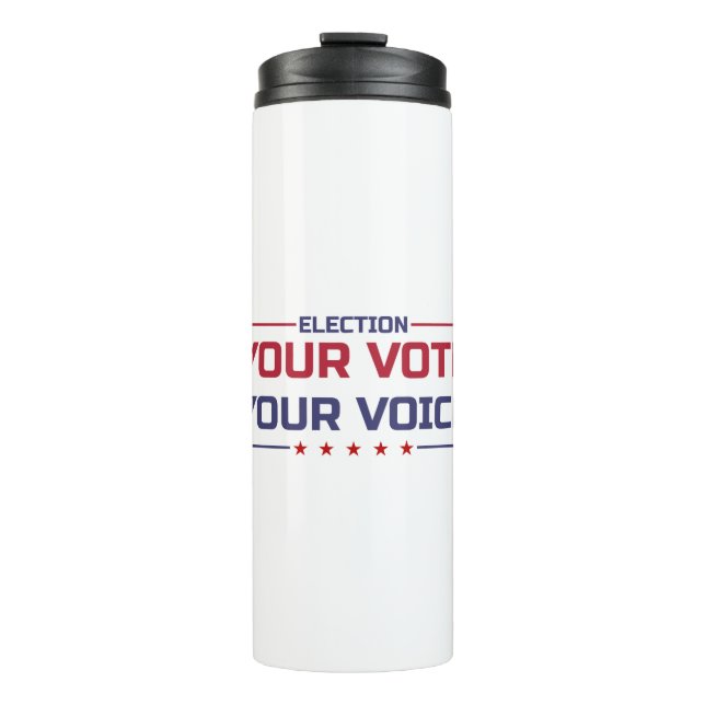 Termo Tu voto tu voz fuente coloreada (Anverso)