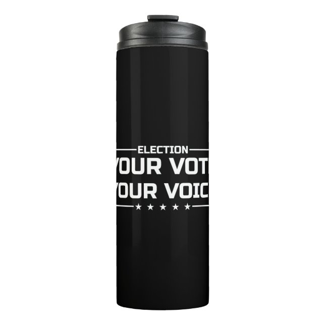 Termo Tu voto tu voz letra blanca (Anverso)