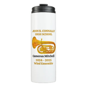 Termo Tuba Player High School Band Gold Personalizado