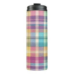 Termo Tubería pastel de primavera/Semana Santa/tartán