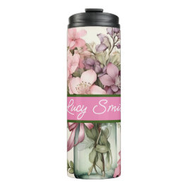 Termo Tubo de bebida floral personalizado