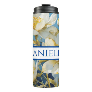 Termo Tubo de bebida floral personalizado