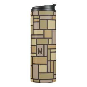 Termo Tubo monograma de personalizado de patrones geomét