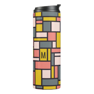 Termo Tubo monograma de personalizado de patrones geomét